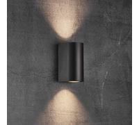 Nordlux Applique da esterno Canto Maxi 2, nera, GU10, 17 cm, IP44 Nordlux
