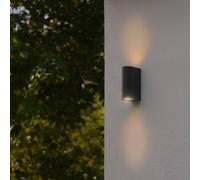 Nordlux Applique da esterno Dion Double, nero, GU10, alluminio, IP44 Nordlux