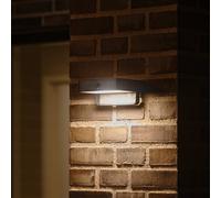 Nordlux Applique da esterno LED solare Saulio, nera, in alluminio, IP44 Nordlux