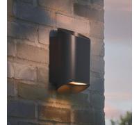 Nordlux Applique da esterno Nico 22 Round, nera, metallo, luce verso l'alto/verso il Nordlux