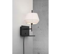 Nordlux Applique Dicte Nero/Bianco Max. 40W Lampada Interruttore + Porta USB