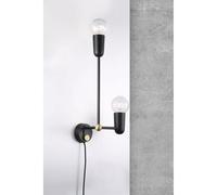 Nordlux Applique Lampada Manhattan Nera Max. 40W E27 Interruttore Dimmerabile