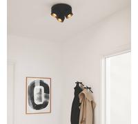 Nordlux Faretto Pitcher, GU10, 3 luci, rotondo, metallo, nero Nordlux