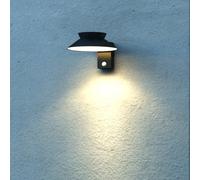 Nordlux Applique da esterno a LED Justina, nero, sensore, metallo Nordlux
