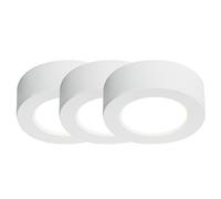Nordlux Kitchenio - Set di 3 luci da incasso, colore bianco, per interni, camera da letto, ufficio, cucina, 230 V, classe 2 (doppio isolamento), IP20, modulo LED