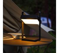 Nordlux Lampada da tavolo LED Saulio, nera, IP44, alluminio, USB, batteria Nordlux