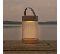 Nordlux Lampada da tavolo solare Coupar, color sabbia, plastica, IP44 2518215009