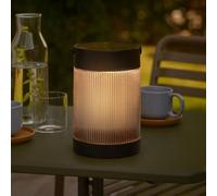 Nordlux Lampada da tavolo solare Coupar, nera, plastica, IP44 2518215003