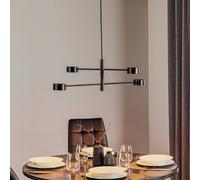 Nordlux Lampada LED a sospensione Clyde, 4 luci, 2 livelli Nordlux