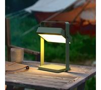 Nordlux Lampada LED da tavolo Saulio, verde oliva, IP44, alluminio, USB, batteria Nordlux