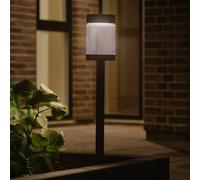 Nordlux Lampione solare Coupar, nero, alluminio, IP44 2518228003