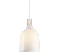 Nordlux Luce a Sospensione Karma Nordico 20 Opale / Legno Bianco/Frassino Ø20cm