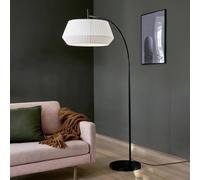 Nordlux Piantana Dicte, paralume legato a mano, bianco Nordlux