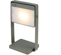 Nordlux Lampada LED da tavolo Saulio, verde oliva, IP44, alluminio, USB, batteria Nordlux