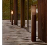Nordlux Lampione Sidara 95 Seaside, marrone, alluminio, IP44, E27 Nordlux