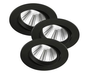 Nordlux Spot LED incasso Freemont 2.700K 3x, nero Nordlux