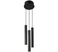 Nordlux Lampada a sospensione Vico, a 3 luci, a rondelle, in metallo, nero Nordlux