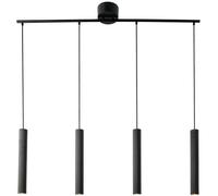Nordlux Lampada a sospensione Vico, a 4 luci, lunga, in metallo, nera Nordlux