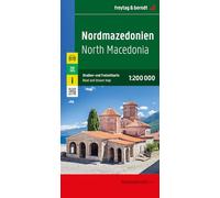 Nordmazedonien, Straßen- und Freizeitkarte 1:200.000, freytag & berndt: Mit Infos und Top Tips: AK 0717
