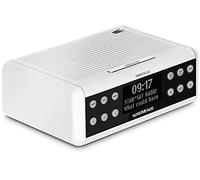 Nordmende Transita 115 - Radio sveglia digitale (radio DAB+/FM con doppia sveglia, timer per sonno, funzione snooze, display OLED con orario e informazioni visualizzate, 3 watt) bianco