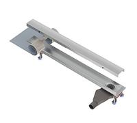 Nordona Canalina doccia Complete Basic 60 cm - ultra piatta, in acciaio inox, uscita laterale, con copertura classica, filtro raccoglicapelli efficace e installazione a basso profilo
