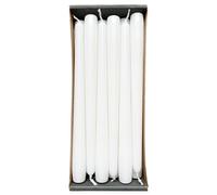 Nordring 12 candele a punta 2,3 cm x 25 cm di altezza, colore bianco, certificato RAL, antigoccia e poco fumo 8 ore. Durata della combustione: decorazione da tavolo e candelabri