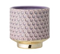 Nordring Vaso da fiori Goldy - Vaso decorativo per interni, stile retrò, creativo, M (12,5 cm ø), viola e ceramica