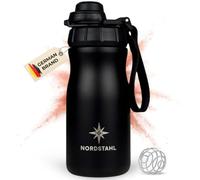 NORDSTAHL Thermo Shaker | 300 ml a 400 ml Shaker | Piccolo shaker di proteine | Shaker di proteine in acciaio inossidabile con palla | Senza BPA e impermeabile | Fino a 24 ore di frullati ghiacciati
