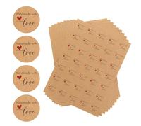 Nordstern® Adesivi di carta kraft "Handmade with Love" - 525 pezzi