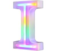 Nordstylee Luci a LED illuminate, lettere al neon per parete, per festa di compleanno, Natale, decorazione di nozze, lettere colorate (I)