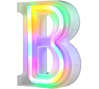 Nordstylee Luci a LED illuminate, lettere al neon per parete, per festa di compleanno, Natale, decorazione di nozze, lettere colorate (B)
