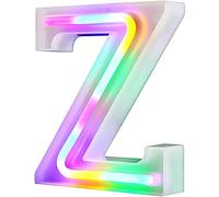 Nordstylee Luci a LED illuminate, lettere al neon per parete, per festa di compleanno, Natale, decorazione di nozze, lettere colorate (Z)