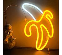 Nordstylee Luci al neon a forma di banana, da appendere con luci al neon decorative o a batteria, per la casa, la camera da letto, il bar, il ristorante, la festa di compleanno