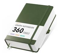 NORDUN Taccuino spesso formato A5, 360 pagine, copertina rigida in pelle con note adesive, 100 g/m², diari di carta spessa per uomini e donne, con copertina rigida per scuola, ufficio e casa, 14,5 x