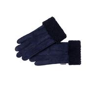 Nordvek, guanti da donna en pelle di pecora, avec risque postérieur, en pelle scamosciata n. 301-100, couleur: bleu marin, taglia M/L