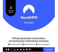 Nordvpn - Standard: 1 Anno A Vpn E Software Di Cybersecurity NORDVPN