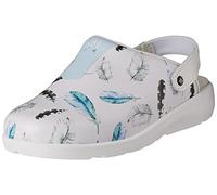 Nordways Arielle, Scarpe Antinfortunistiche Professionali Donna, Bianco Stampa Piume, 35 EU Larga