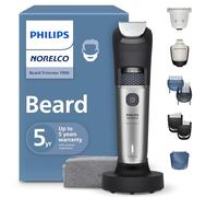 Norelco Philips BT7670/40 - Regolabarba serie 7000, 100% impermeabile, 40 impostazioni di lunghezza dei capelli, adattabilità alimentazione BeardSense, testine per rifiniture e lame a T, supporto di