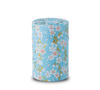 NOREN Scatola di latta per tè giapponese (carta Yuzen Washi), 99.2 g, con coperchio interno ermetico e a prova di umidità, barattolo da cucina per caffè a foglia sfusa (Sakura of Kyoto/blu)