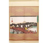 Noren Tappezzeria Porta Tenda Utagawa Hiroshige Nihonbashi Edo Piovosa 120x85