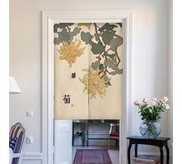 Noren Tenda Giapponese della Porta Tappezzeria Divisorie Lunga Tappezzeria Giapponese della Porta Tenda per Decorazione Porta Finestra Cucina crisantemo 75 x 90 cm