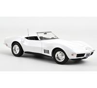 NOREV 1/18 CHEVROLET CORVETTE CONVERTIBLE 1969 BIANCO MODELLINO STATICO DIECAST