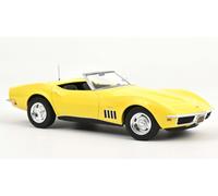 NOREV 1/18 CHEVROLET CORVETTE CONVERTIBLE 1969 GIALLO MODELLINO AUTO STATICO