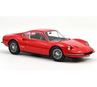 NOREV 1/18 EPOCA FERRARI DINO 246 GT 1968 ROSSO MODELLINO STATICO DIECAST