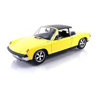 MODELLINO AUTO STATICO DIECAST PORSCHE VOLKSWAGEN 914/4 2.0 1975 GIALLO 1/18