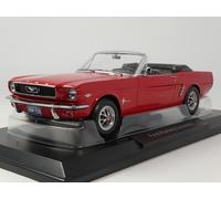 MODELLINO AUTO STATICO DIECAST FORD MUSTANG COVERTIBLE 1966 ROSSO SCALA 1/18