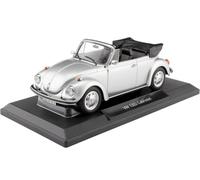 MODELLINO AUTO STATICO NOREV VW MAGGIOLINO 1303 CABRIOLET 1973 SILVER SCALA 1:18