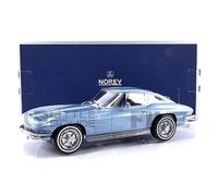Norev NV189050 Chevrolet Corvette Sting Ray 1963-Light Blue Metallic Collectable Model, 1:18, multicolore