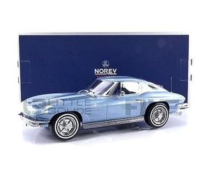 Norev NV189050 Chevrolet Corvette Sting Ray 1963-Light Blue Metallic Collectable Model, 1:18, multicolore
