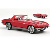 NOREV NV189056 CHEVROLET CORVETTE STINGRAY CABRIOLET 1963 RIVERSIDE RED 1:18 Mod